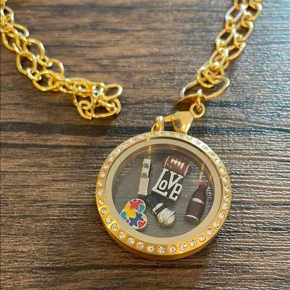 Origami Owl Charm Locket Necklace - Picture 1 of 6